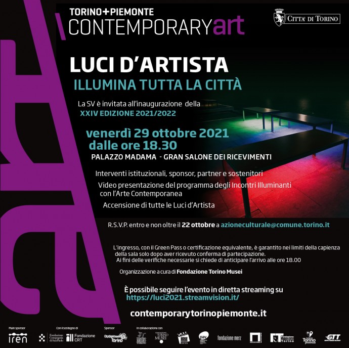 Luci d’Artista XXIV Edizione - 29 ottobre 2021 - 9 gennaio 2022 